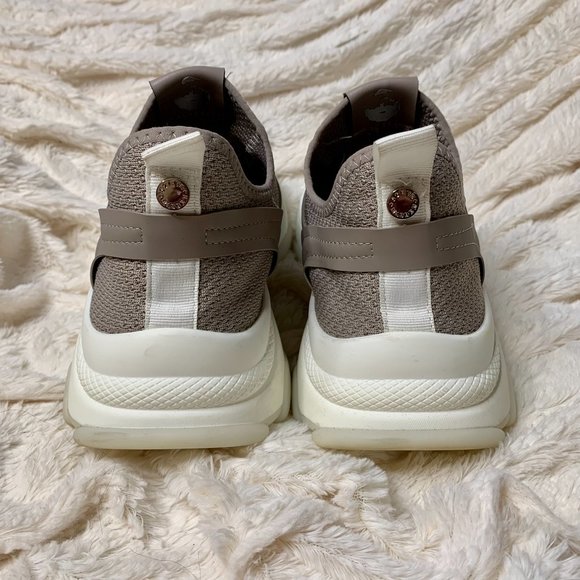 Steve Madden Myles Taupe Chunky Sneakers Comfortable Neutral Athletic Shoes 11M - Picture 4 of 10